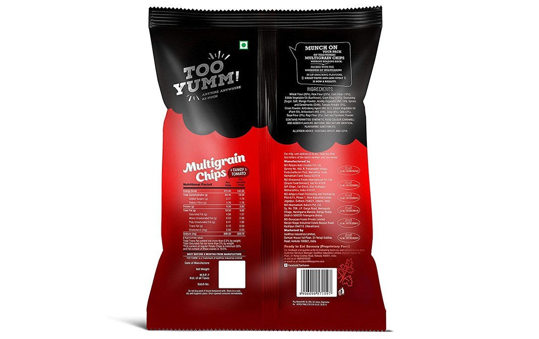 Too Yumm Multigrain Chips - Tangy Tomato   Pack  60 grams